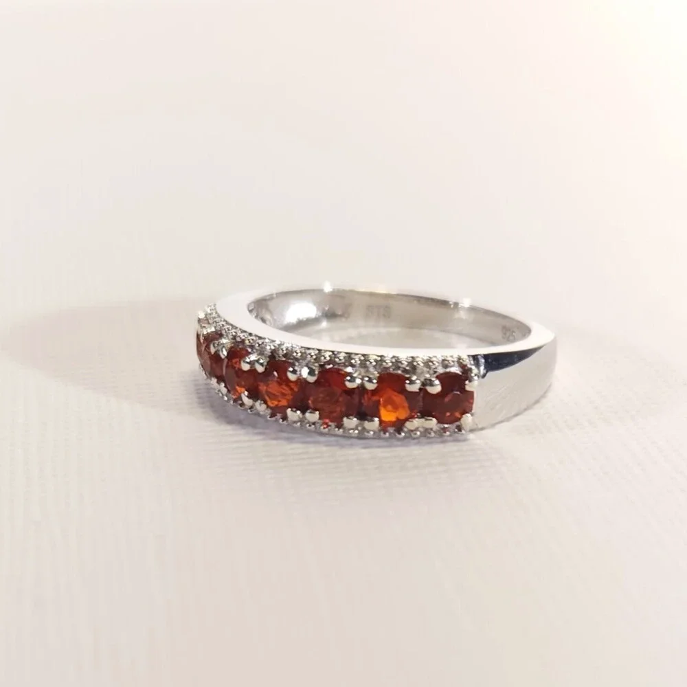 Fire Opal Band Ring Size 6